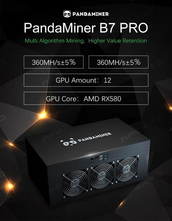 熊猫牌 PRO 360m 矿机 带 8 van Mdel Eth B7 块显卡