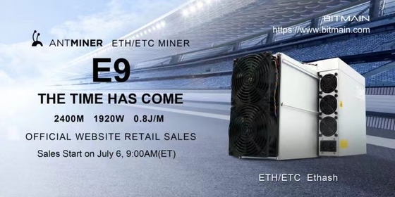 0.8J/M Asic Whatsminer E9Asic Rekencapaciteit 2400M 1920W