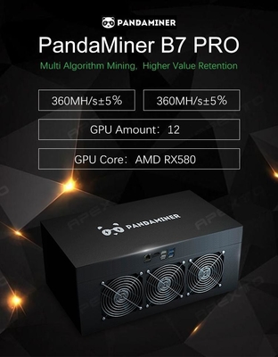 De PRO 360m Mijnwerker Machine van Panda Brand Mdel Eth B7 met 8PCS-Grafiekkaarten